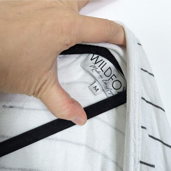 Wildfox oversized Striped Deep V-Neck Sweater Cropped Size M - Picture 5 of 5